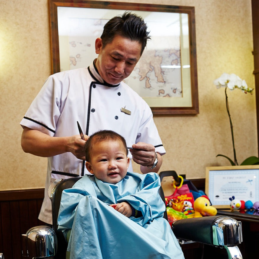 The Mandarin Barber-  Personalised Baby Hair Calligraphy Brush - Mandarin Oriental, Hong Kong